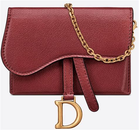 dior nano saddle pouch with chain